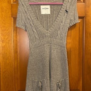 Brown Sweater Dress w/ Pockets